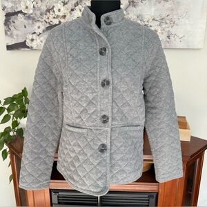 Charter Club Grey Quilted Coat Jacket - Size P Medium